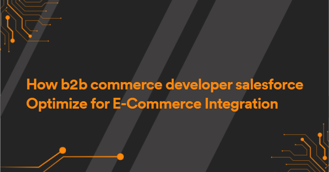 How b2b commerce developer salesforce Optimize for E-Commerce Integration