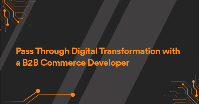 Pass Through Digital Transformation with a B2B Commerce Developer