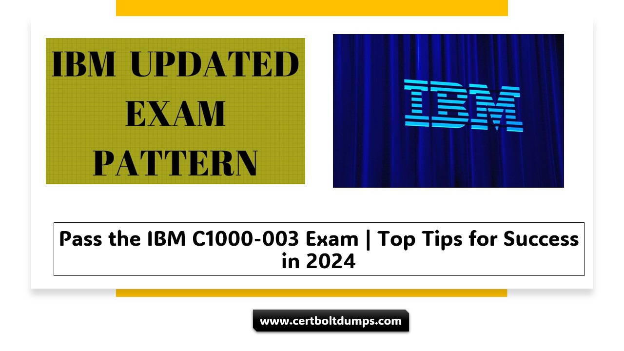 IBM C1000-003 Exam Tips